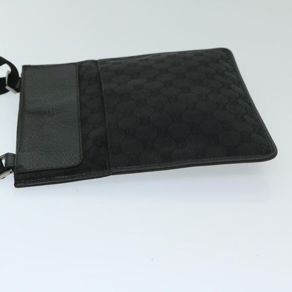 GUCCI GG Canvas Shoulder Bag Black - Picture 5 of 13